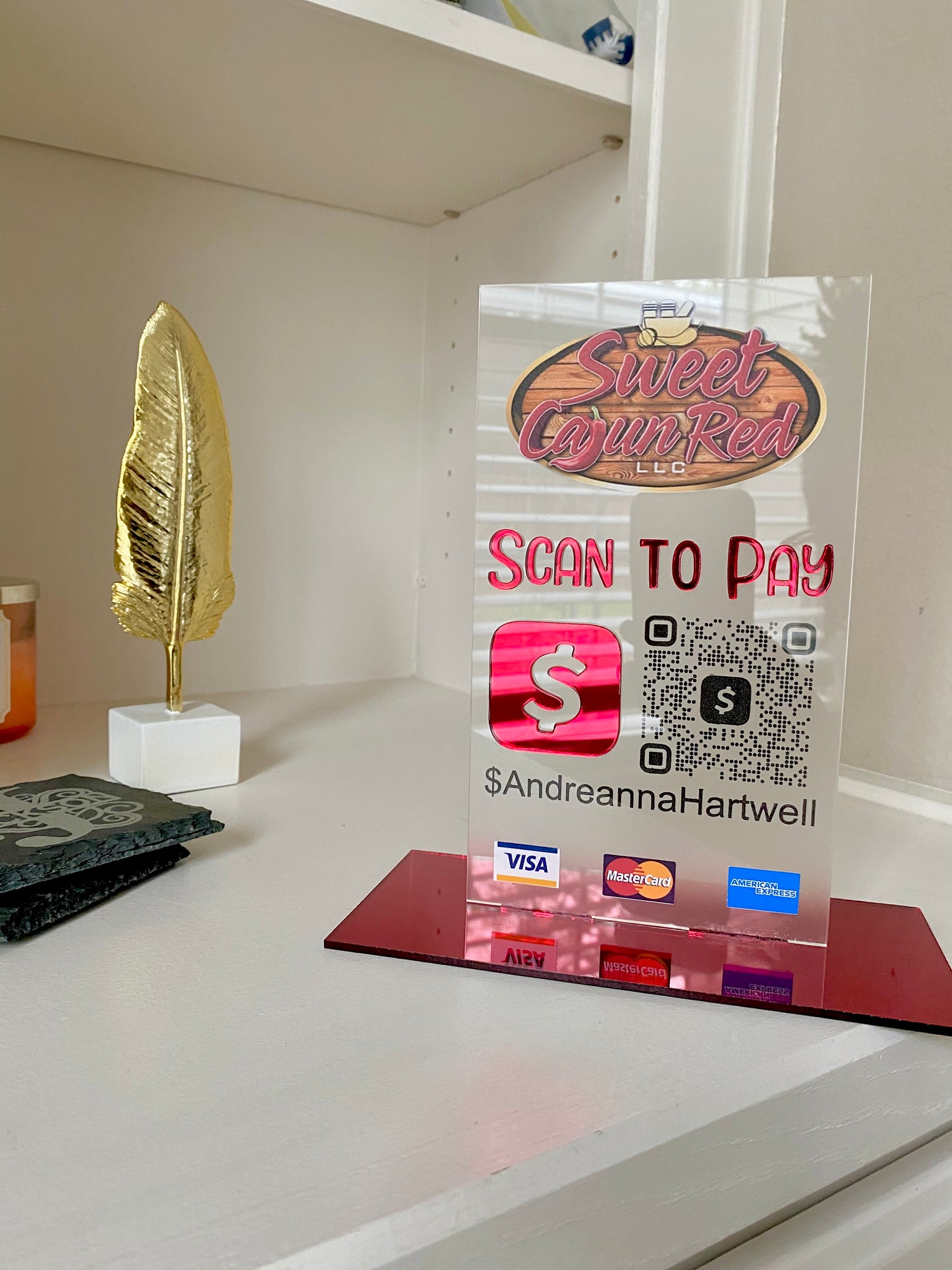 Acrylic Scan to Pay sign