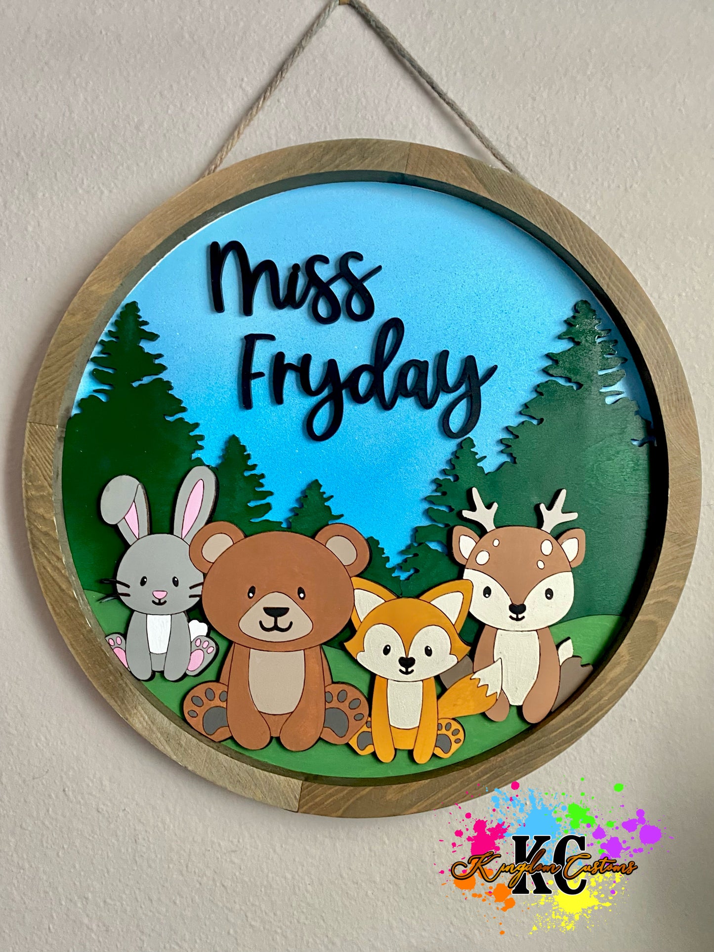 Round teacher signs