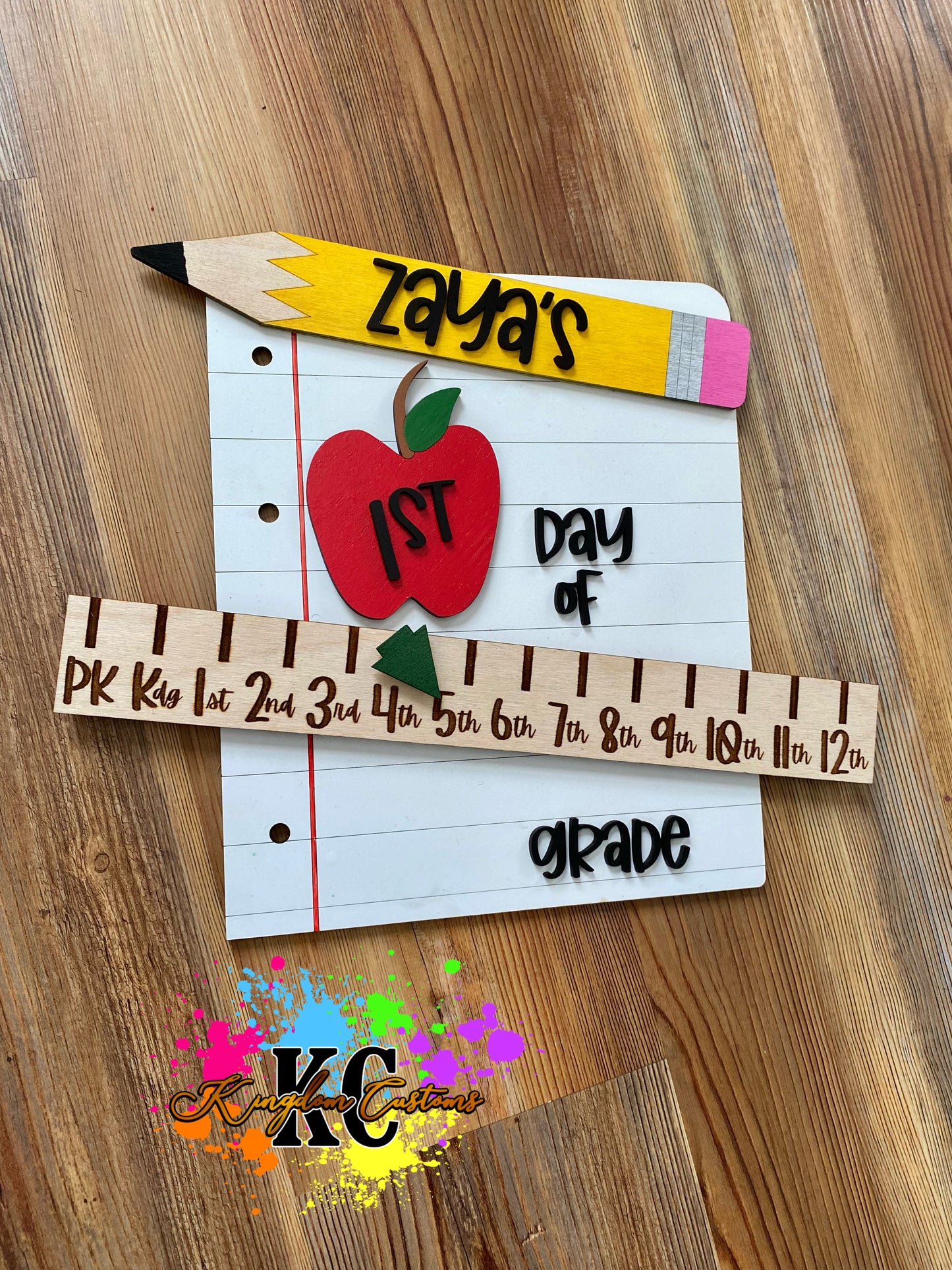 Back to school paper sign