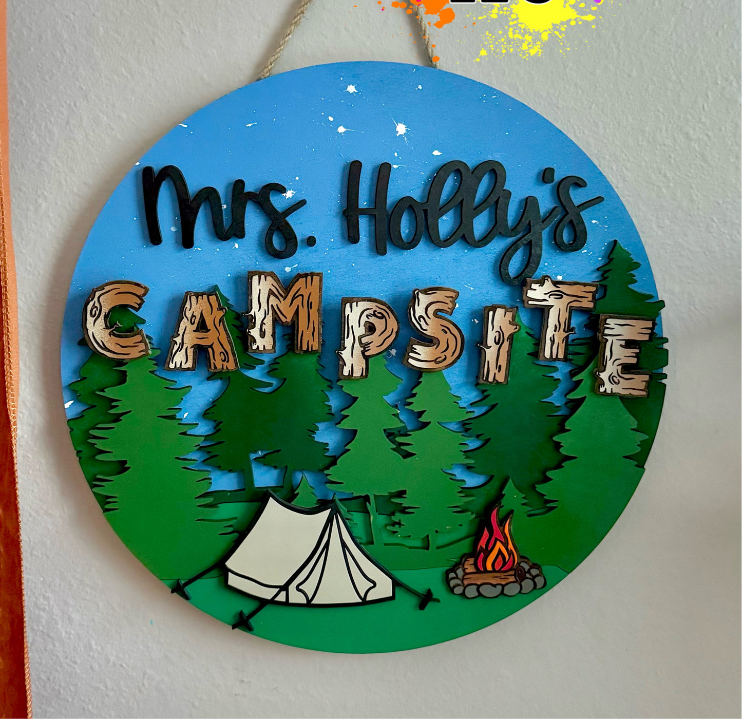 Round teacher signs
