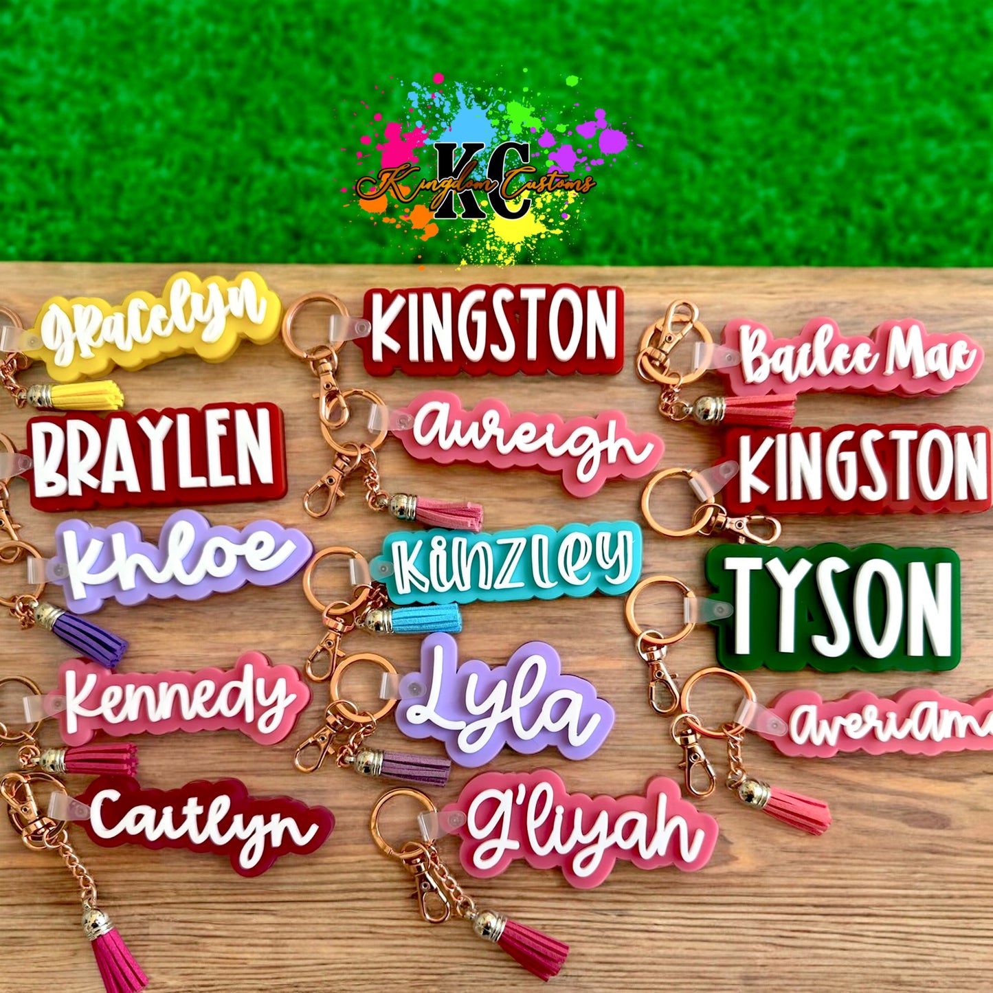 Acrylic Backpack tags