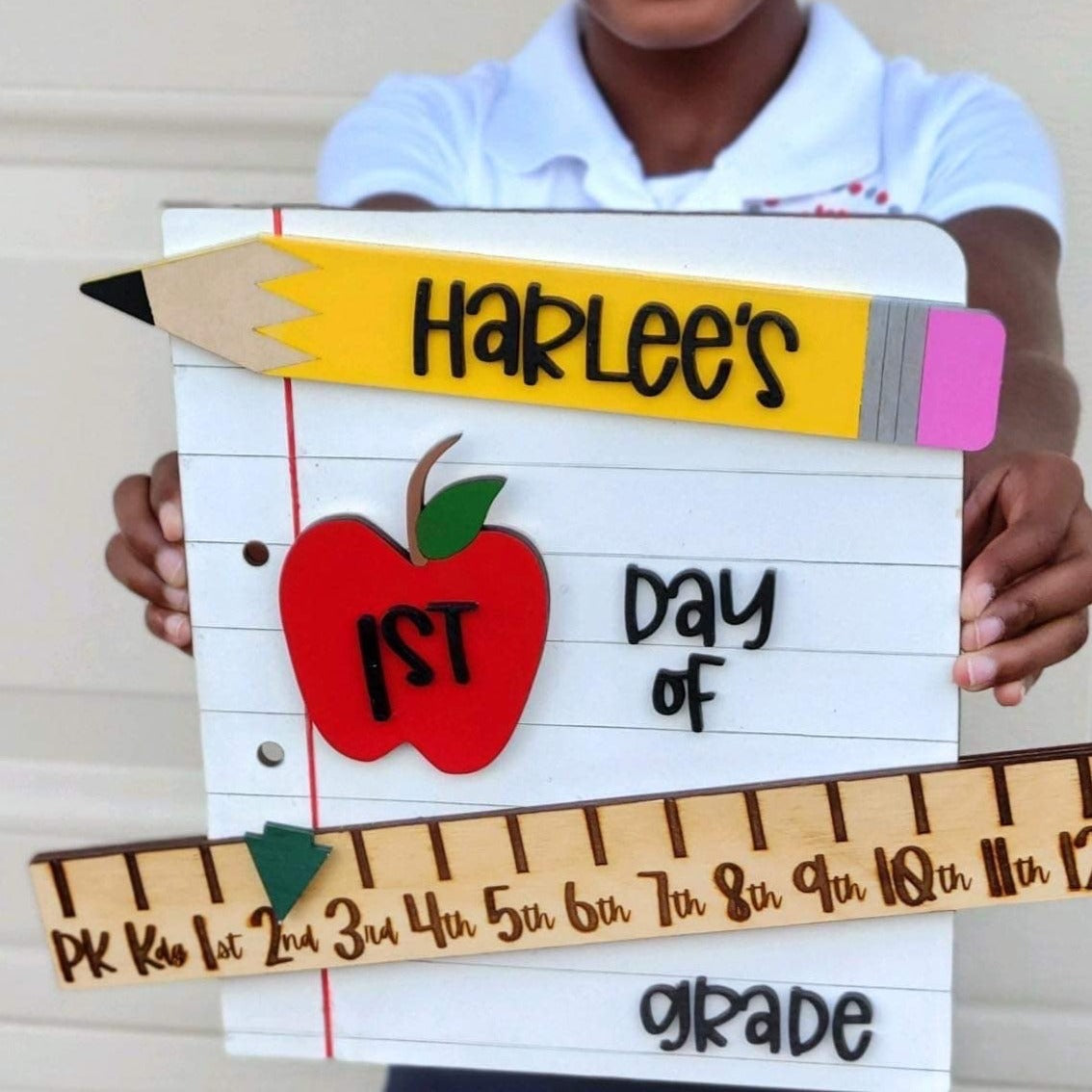 Back to school paper sign