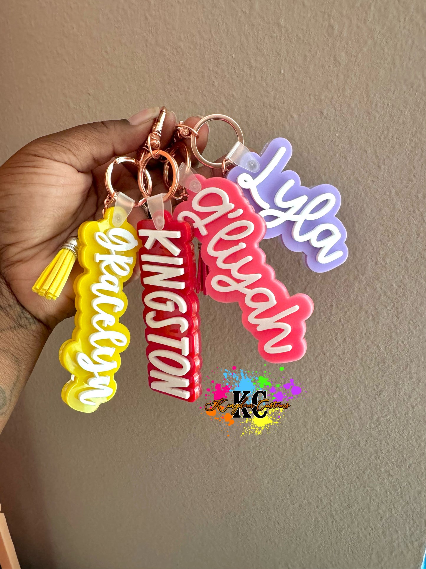 Acrylic Backpack tags