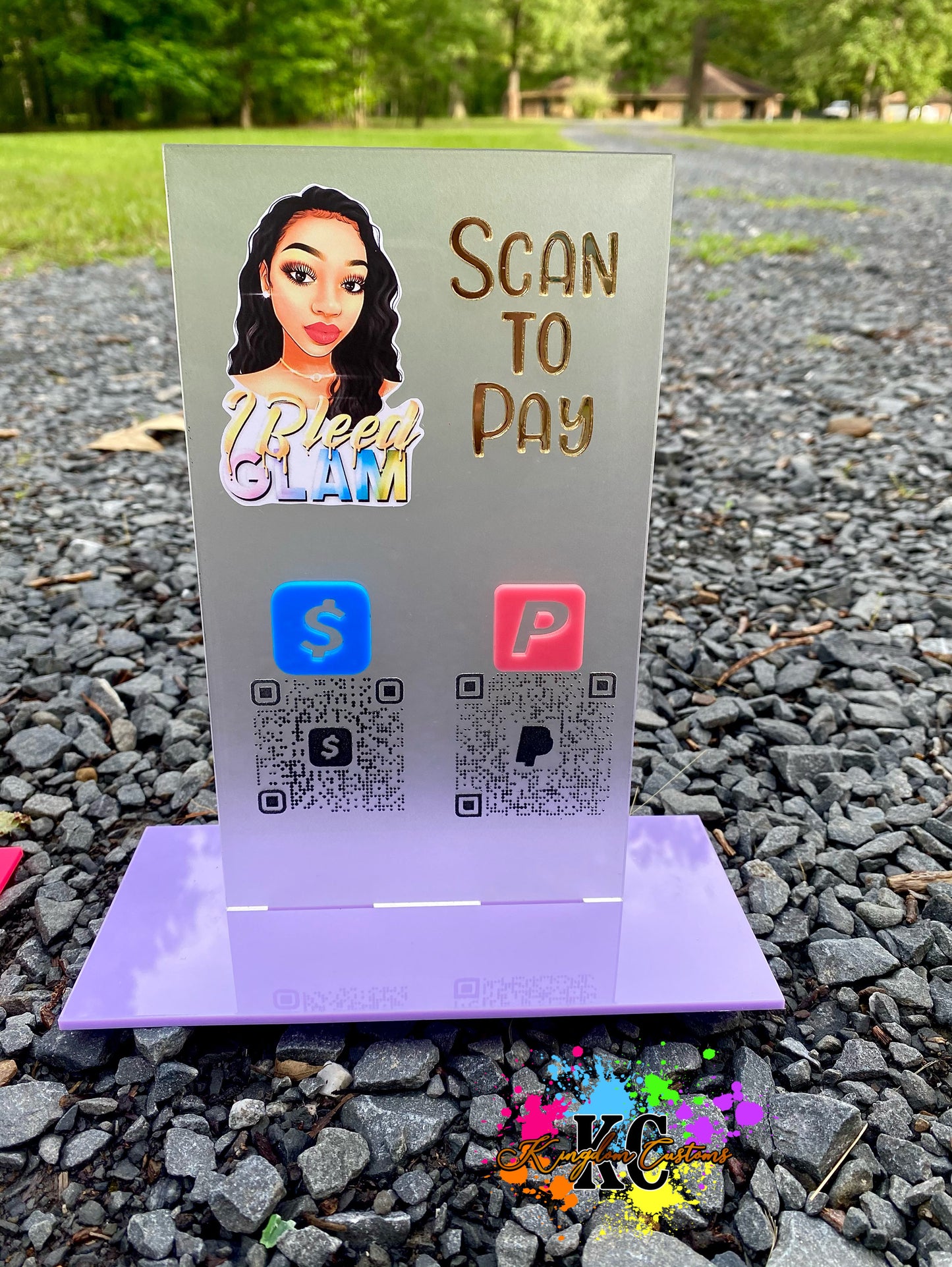 Acrylic Scan to Pay sign
