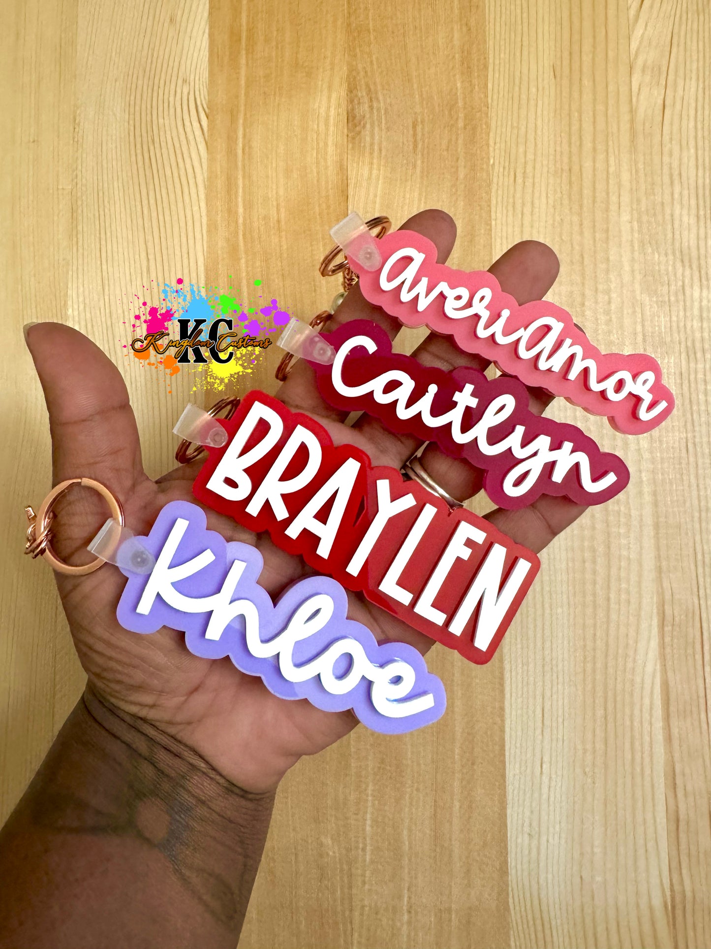 Acrylic Backpack tags
