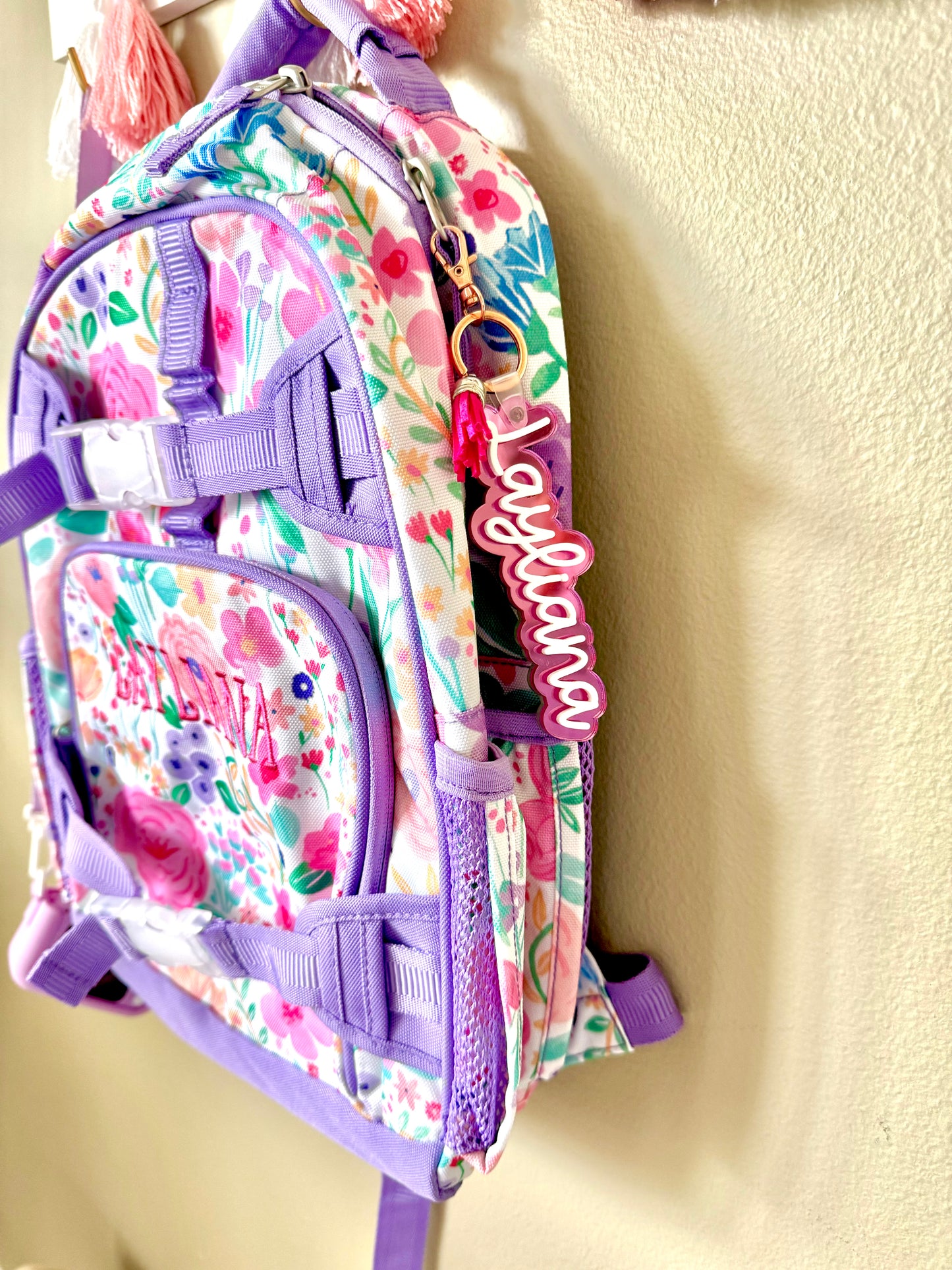 Acrylic Backpack tags