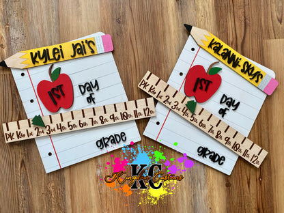 Back to school paper sign