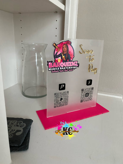 Acrylic Scan to Pay sign