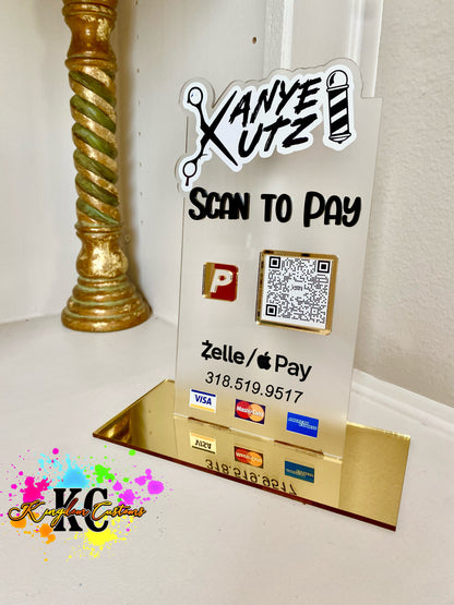 Acrylic Scan to Pay sign