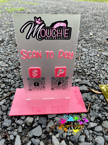 Acrylic Scan to Pay sign