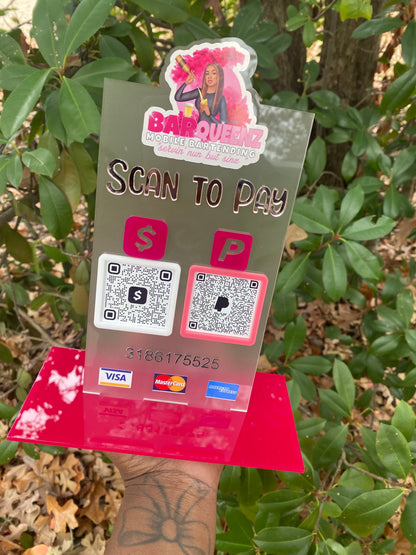 Acrylic Scan to Pay sign