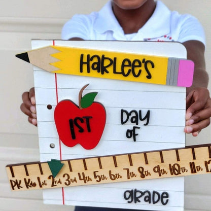 Back to school paper sign