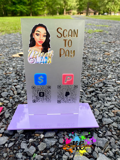 Acrylic Scan to Pay sign