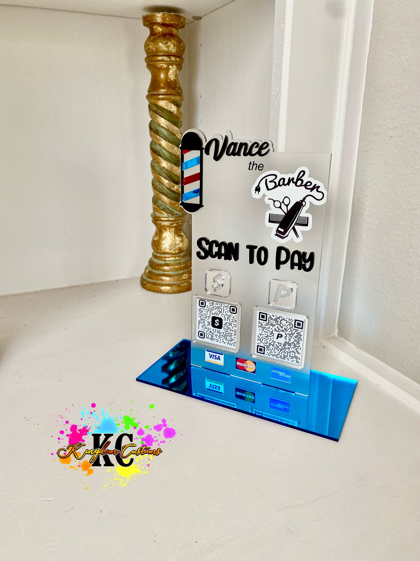 Acrylic Scan to Pay sign