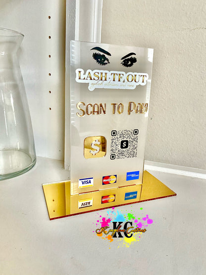Acrylic Scan to Pay sign