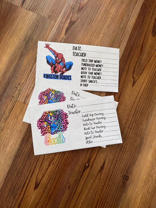 Personalized School money Envelopes