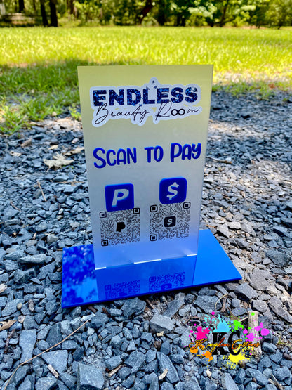 Acrylic Scan to Pay sign