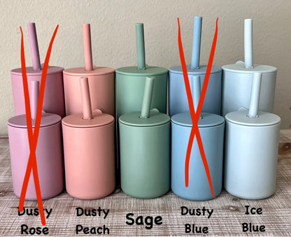Toddler/kid silicone straw cups