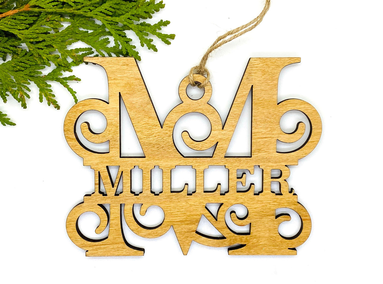 Swirl Monogram ornament