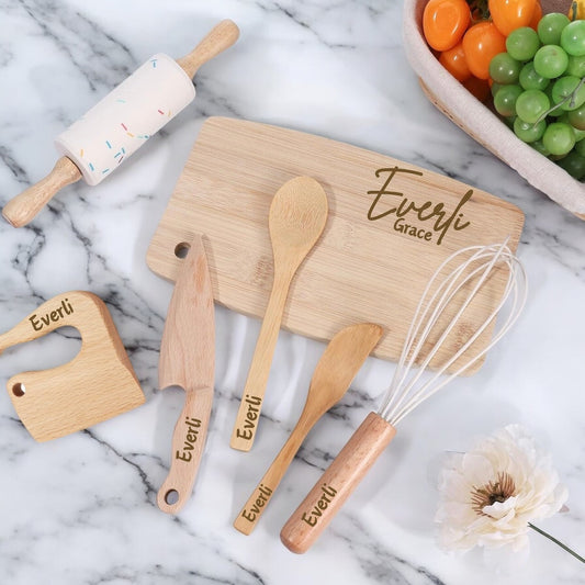Montessori kids kitchen learning set